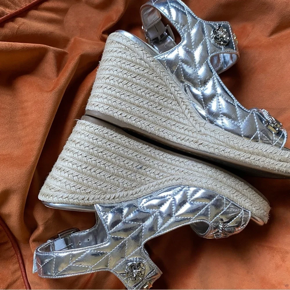 KARL LAGERFELD SILVER ESPADRILLES